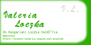 valeria loczka business card